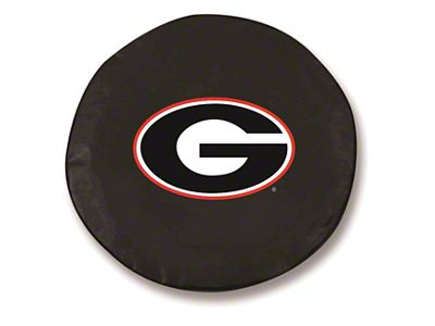 University of Georgia G Spare Tire Cover; Black (66-18 Jeep CJ5, CJ7, Wrangler YJ, TJ & JK)