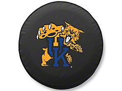 University of Kentucky Cat Spare Tire Cover; Black (66-18 Jeep CJ5, CJ7, Wrangler YJ, TJ & JK)