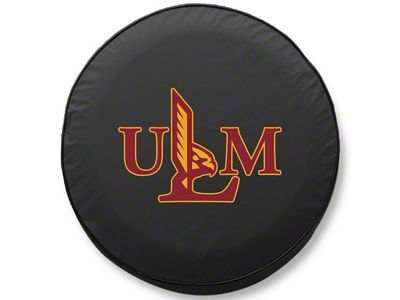 University of Louisiana at Monroe Cardinal Spare Tire Cover; Black (66-18 Jeep CJ5, CJ7, Wrangler YJ, TJ & JK)