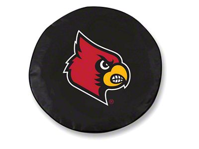 University of Louisville Spare Tire Cover; Black (66-18 Jeep CJ5, CJ7, Wrangler YJ, TJ & JK)