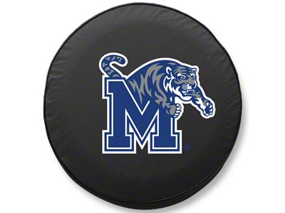 University of Memphis Spare Tire Cover; Black (66-18 Jeep CJ5, CJ7, Wrangler YJ, TJ & JK)