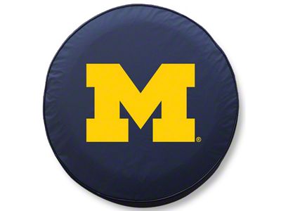 University of Michigan Spare Tire Cover; Navy (66-18 Jeep CJ5, CJ7, Wrangler YJ, TJ & JK)