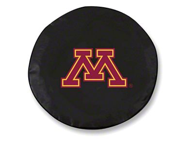 University of Minnesota Spare Tire Cover; Black (66-18 Jeep CJ5, CJ7, Wrangler YJ, TJ & JK)