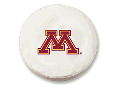 University of Minnesota Spare Tire Cover; White (66-18 Jeep CJ5, CJ7, Wrangler YJ, TJ & JK)