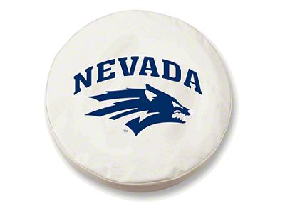 University of Nevada Spare Tire Cover; White (66-18 Jeep CJ5, CJ7, Wrangler YJ, TJ & JK)