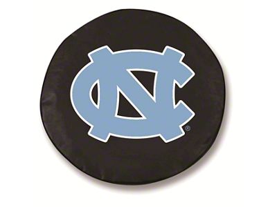 University of North Carolina Spare Tire Cover; Black (66-18 Jeep CJ5, CJ7, Wrangler YJ, TJ & JK)