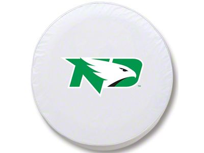 University of North Dakota Spare Tire Cover; White (66-18 Jeep CJ5, CJ7, Wrangler YJ, TJ & JK)