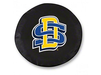 South Dakota State University Spare Tire Cover; Black (66-18 Jeep CJ5, CJ7, Wrangler YJ, TJ & JK)