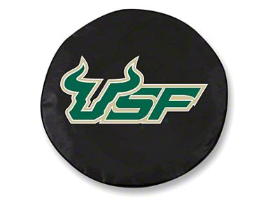 University of South Florida Spare Tire Cover; Black (66-18 Jeep CJ5, CJ7, Wrangler YJ, TJ & JK)