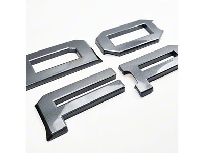 UPR Replacement Grille Letters; Carbonized Gray (22-25 Bronco Raptor)