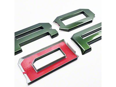 UPR Replacement Grille Letters; Eruption Green (22-25 Bronco Raptor)