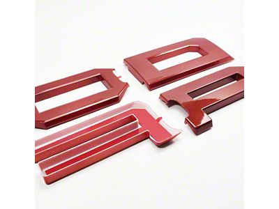 UPR Replacement Grille Letters; Hot Pepper Red (22-25 Bronco Raptor)