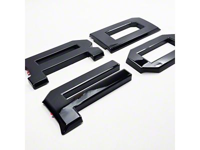 UPR Replacement Grille Letters; Shadow Black (22-25 Bronco Raptor)