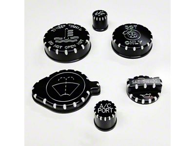 UPR Products Engine Cap Covers; Black (21-25 Bronco, Excluding Raptor)