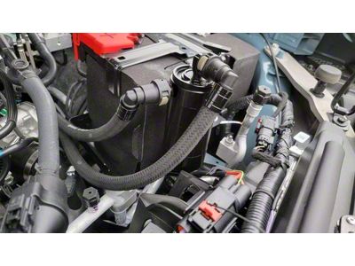 UPR Products Plug N Play Oil Catch Can; Black (21-25 2.3L EcoBoost Bronco)