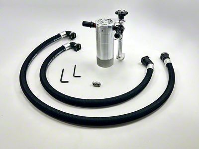 UPR Products Plug N Play Oil Catch Can; Satin (2025 2.3L EcoBoost Bronco)