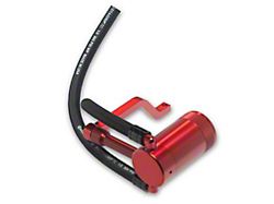 Billet Oil Catch Can with Z Mounting Bracket; Red (11-21 6.4L HEMI Jeep Grand Cherokee WK2)
