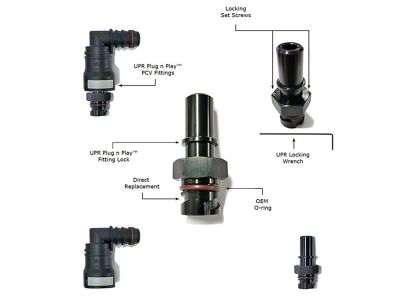 UPR Products Plug N Play Adjustable Hi-Flo PCV Valve (18-21 Jeep Grand Cherokee WK2 Trackhawk)