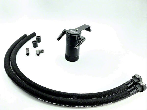 Black Billet Oil Catch Can Air Separator For GM Silverado Suburban 99-17 TT Racing