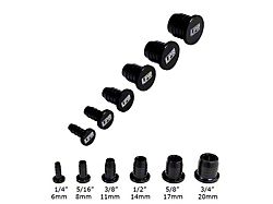 Billet Vacuum Hose Plug; 1/4-Inch/6mm; Black (Universal; Some Adaptation May Be Required)