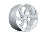 US Mag Desperado Silver Brushed Face Milled Diamond Cut Milled 6-Lug Wheel; 20x8; 1mm Offset (04-15 Titan)