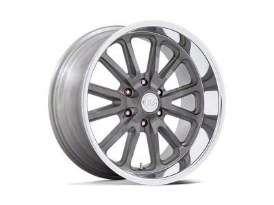 US Mag Rambler 6 Matte Gunmetal with Diamond Cut Lip 6-Lug Wheel; 20x8; 1mm Offset (21-25 Bronco, Excluding Raptor)