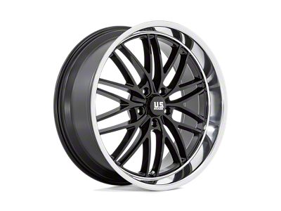 US Mag Santa Cruz Gloss Black with Diamond Cut Lip Wheel; 22x9; 15mm Offset (22-25 Jeep Grand Cherokee WL)
