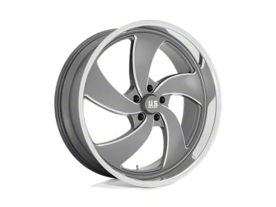 US Mag Desperado Anthracite Milled with Diamond Cut Lip Wheel; Left Directional; 24x10; 5mm Offset (22-25 Jeep Grand Cherokee WL)