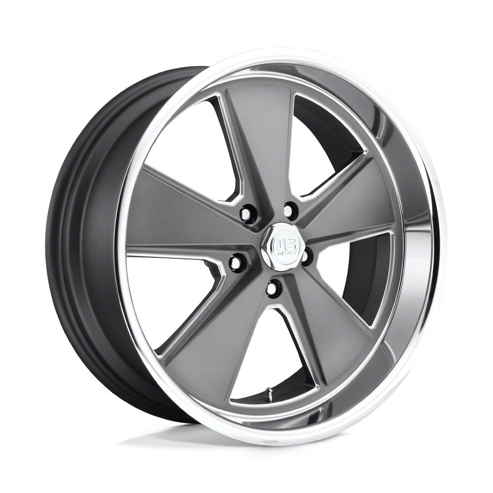 US Mag Jeep Wrangler Roadster Matte Gunmetal Machined Wheel; 20x10.5 ...