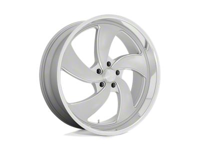 US Mag Desperado Silver Brushed Face with Milled Diamond Cut Wheel; Right Directional; 24x9; 1mm Offset (18-25 Jeep Wrangler JL)