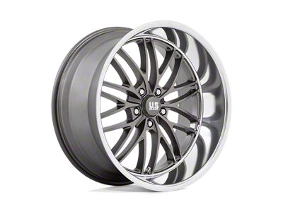 US Mag Santa Cruz Anthracite with Diamond Cut Lip Wheel; 22x10.5; 0mm Offset (18-25 Jeep Wrangler JL)