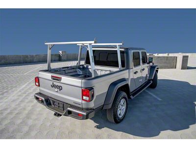 US Rack Clipper Truck Rack; Brushed; Above Cab Height (20-25 Jeep Gladiator JT)