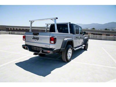 US Rack Clipper Truck Rack; Brushed; Cab Height (20-25 Jeep Gladiator JT)