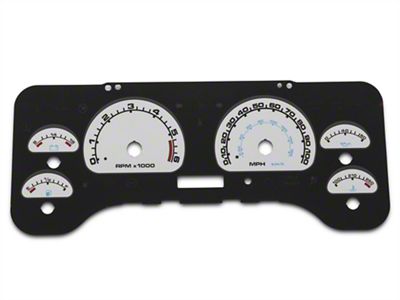US Speedo Daytona Edition Gauge Face; MPH; Front Lock Icon; White (01-06 Jeep Wrangler TJ)