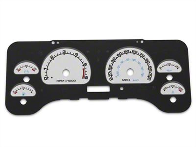 US Speedo Daytona Edition Gauge Face; MPH; Full Time Icon; White (01-06 Jeep Wrangler TJ)
