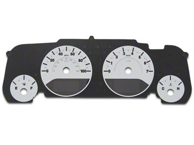 US Speedo Daytona Edition Gauge Face; MPH; White (07-14 Jeep Wrangler JK)