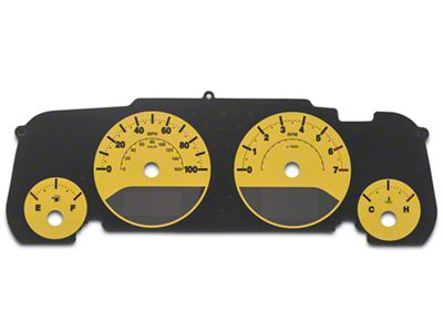 US Speedo Daytona Edition Gauge Face; MPH; Yellow (07-14 Jeep Wrangler JK)