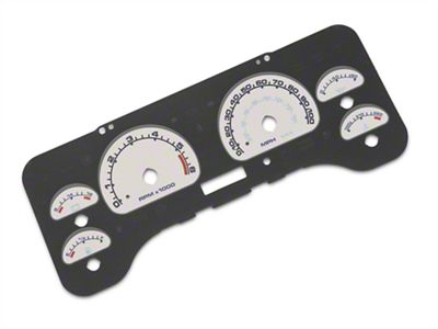 US Speedo Daytona Edition Gauge Face; MPH; Full Time Icon; Silver (01-06 Jeep Wrangler TJ)
