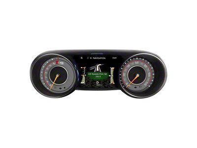 US Speedo Daytona Edition Gauge Face; MPH; Charcoal (20-25 Jeep Gladiator JT Sport)