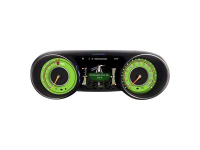 US Speedo Daytona Edition Gauge Face; MPH; Green (20-25 Jeep Gladiator JT Sport)