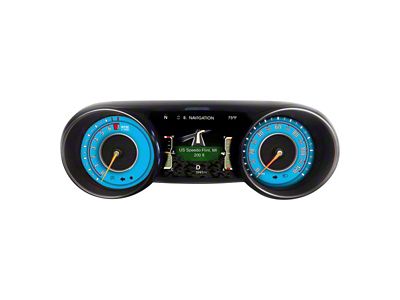 US Speedo Daytona Edition Gauge Face; MPH; Light Blue (20-25 Jeep Gladiator JT Sport)