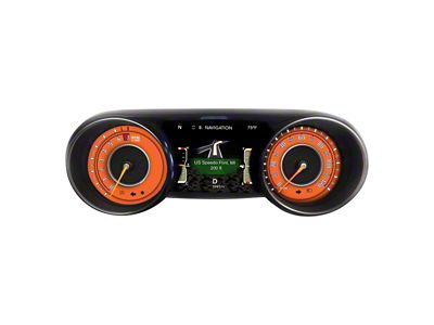 US Speedo Daytona Edition Gauge Face; MPH; Orange (20-25 Jeep Gladiator JT Sport)