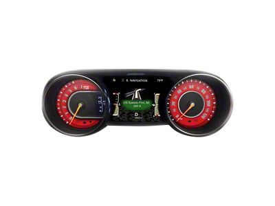 US Speedo Daytona Edition Gauge Face; MPH; Red (20-25 Jeep Gladiator JT, Excluding Sport)