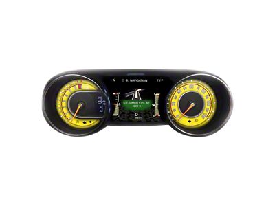 US Speedo Daytona Edition Gauge Face; MPH; Yellow (20-25 Jeep Gladiator JT, Excluding Sport)