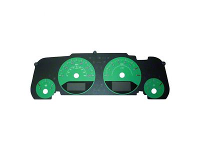 US Speedo Daytona Edition Gauge Face; MPH; Green (07-14 Jeep Wrangler JK)