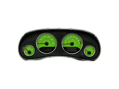 US Speedo Daytona Edition Gauge Face; MPH; Green (15-18 Jeep Wrangler JK)