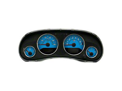 US Speedo Daytona Edition Gauge Face; MPH; Light Blue (15-18 Jeep Wrangler JK)