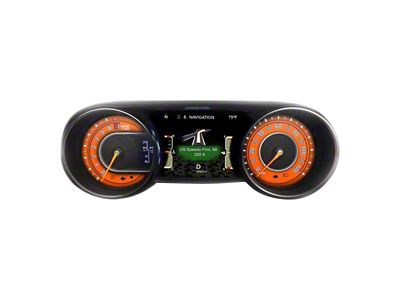 US Speedo Daytona Edition Gauge Face; MPH; Orange (18-25 Jeep Wrangler JL, Excluding Sport)