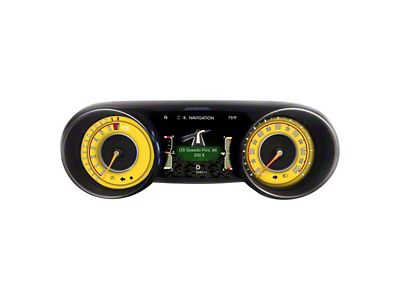 US Speedo Daytona Edition Gauge Face; MPH; Yellow (18-25 Jeep Wrangler JL Sport)
