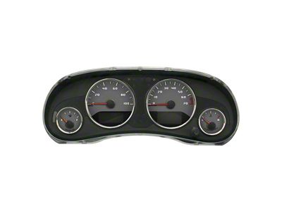 US Speedo Daytona Edition Gauge Face Style 2; MPH; Charcoal (15-18 Jeep Wrangler JK)